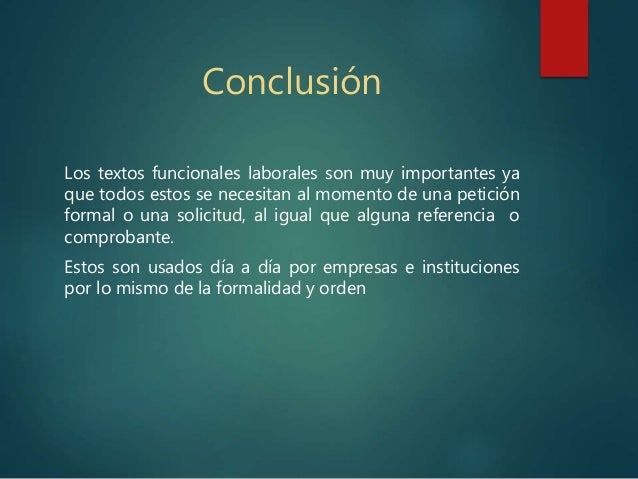 Textos funcionales laborales