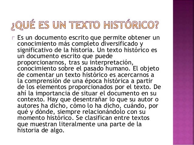 Resultado de imagen para textos histÃ³ricos