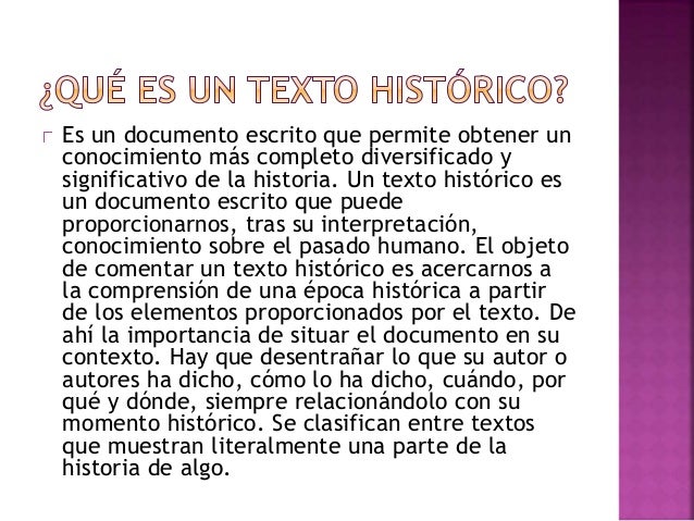 Textos Historicos