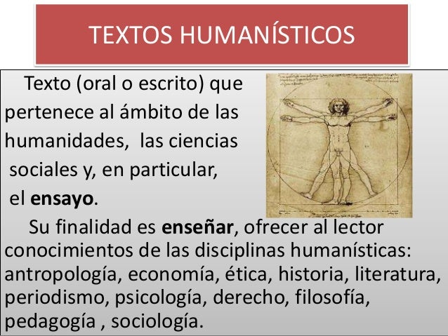 Resultado de imagen de texto humanistico"