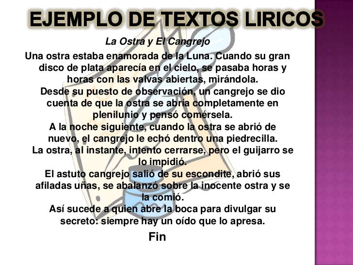 Textos liricos
