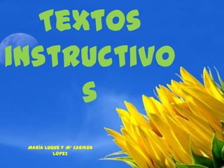 Textos instructivos María Luque y Mª Carmen López 