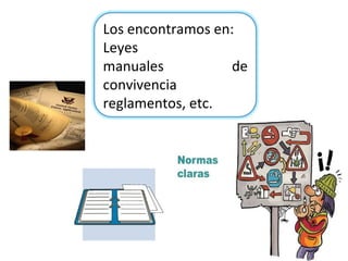 Los encontramos en:  Leyes manuales de convivencia reglamentos, etc. 
