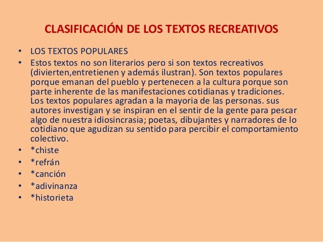 Textos recreativos