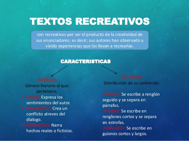 Que Son Los Textos Recreativos Y Sus Caracteristicas Images