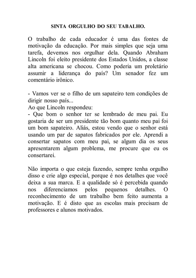 Textos reflexivos trabalho em equipe Textos reflexivos trabalho em equipe