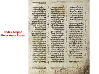 Codex Aleppo
Keter Aram Tzova
 