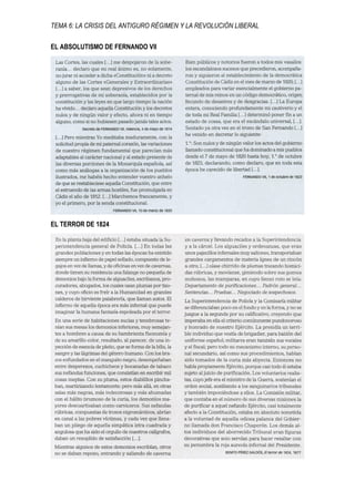 TEMA 6: LA CRISIS DEL ANTIGURO RÉGIMEN Y LA REVOLUCIÓN LIBERAL
EL ABSOLUTISMO DE FERNANDO VII
EL TERROR DE 1824
 