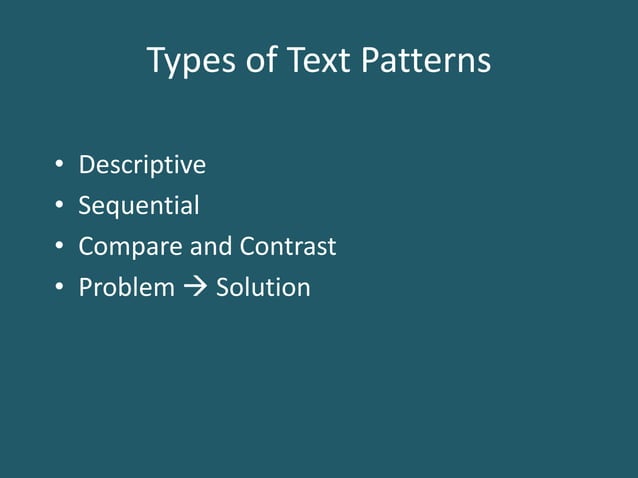 Text Patterns Lesson | PPT | Free Download