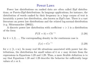 Power Laws
 