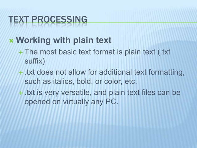 Text Processing | PPTX