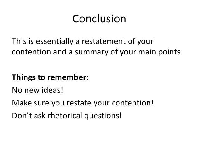 How to write a conclusio