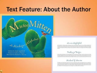 Text Feature: About the Author
 