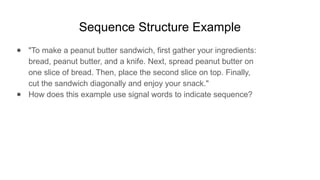 Structure Using Snacks English for Academic and Professional Purposes Text Structure.pptx