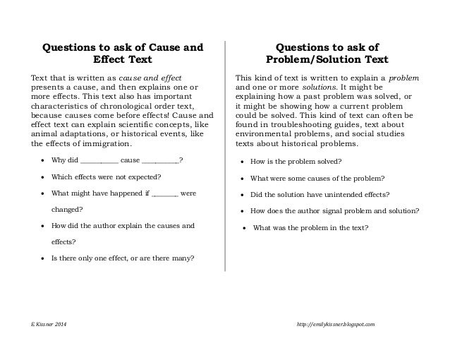 Text structure questions