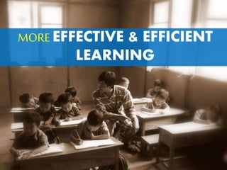 MORE EFFECTIVE & EFFICIENT
LEARNING
 