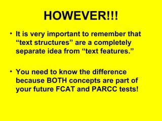 Text structures v text features | PPT