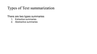 Text summarization | PPT