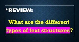 different text types according to structures | PPTX