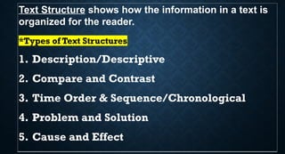 different text types according to structures | PPTX