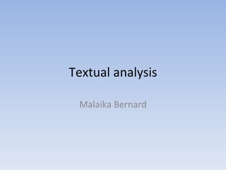 Textual analysis
