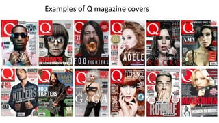 Examples of Q magazine covers
 