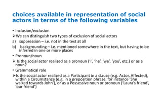 Social Actor/model Textual analysis for social research | PPTX