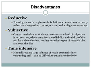 Textual analysis Or Content Analysis ppt | PPTX