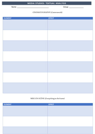 Textual analysis template | DOCX