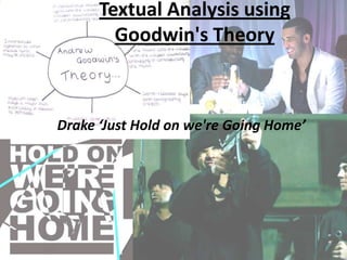 Textual Analysis using
Goodwin's Theory

Drake ‘Just Hold on we're Going Home’

 