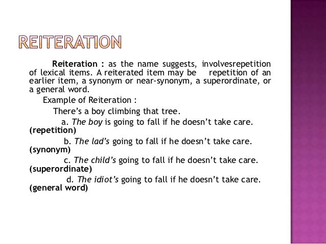 Verbal Repetition And Reiteration Style – FABDQ