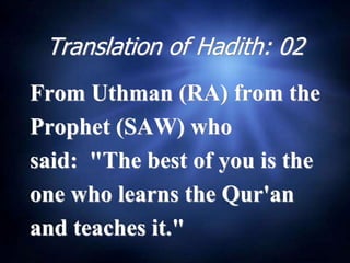 Textual Study Of Hadith Islamic Study Updated Ppt
