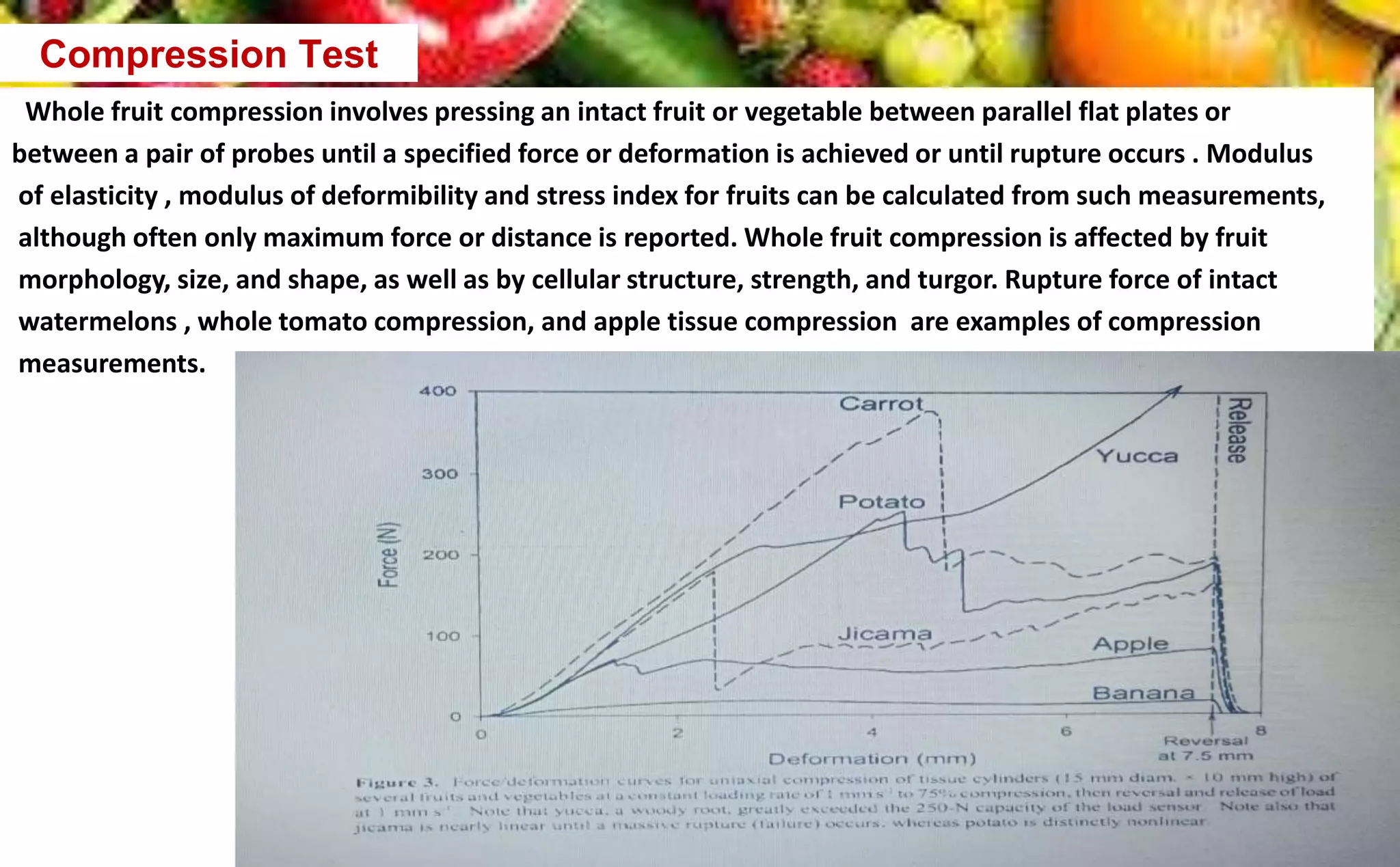 Textural attributes of fruits and vegetables | PPTX