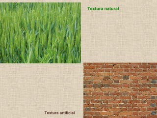 Textura natural

Textura artificial

 