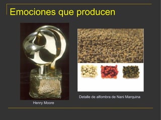 Emociones que producen Henry Moore Detalle de alfombra de Nani Marquina 