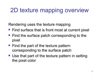 Texture Mapping In Computer Graphics Ppt Texture Mapping