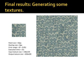 Texture Synthesis | PPTX