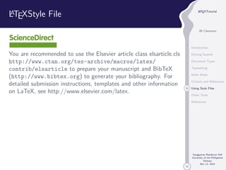 Cls Format LaTex Tutorial | PDF