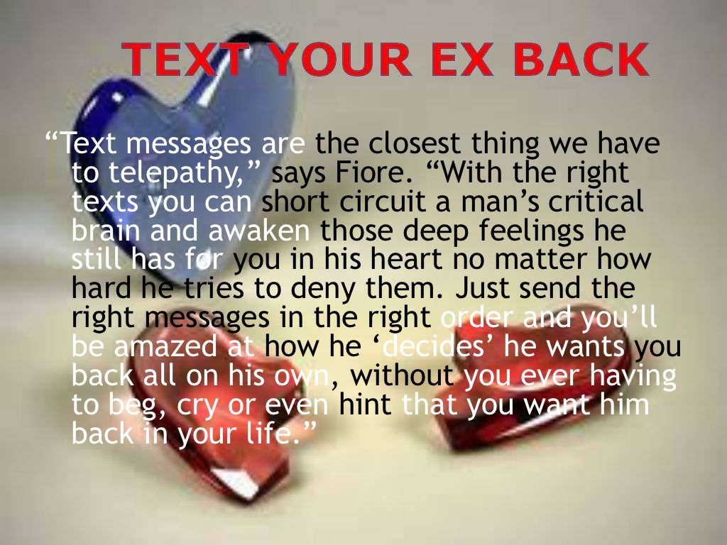 Text Your Ex Back Today How To Get Back An Ex