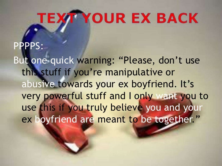 Text Your Ex Back Today How To Get Back An Ex http