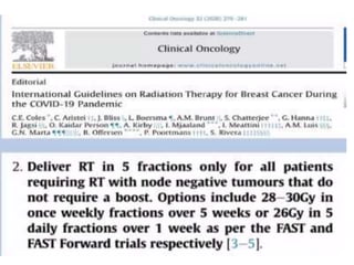 RECENT ADVANCES IN BREAST CANCER RADIOTHERAPY | PPTX
