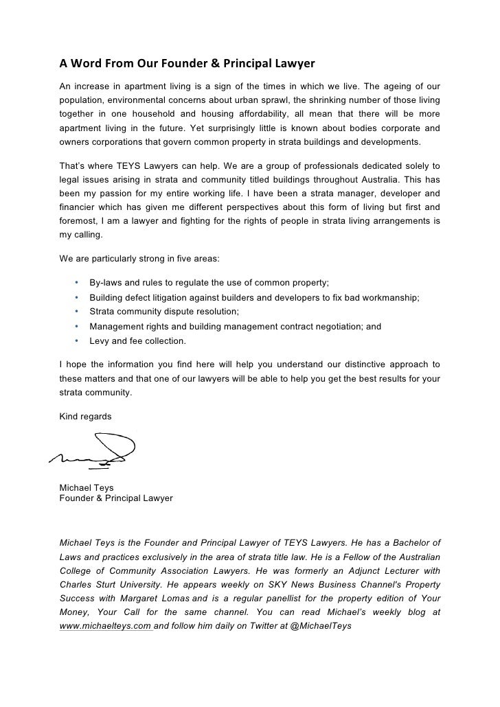 TEYS Lawyers Brochure Strata Law Resources Services For Owners Corp