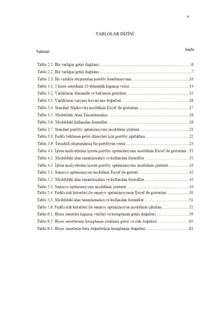 v 8



           TABLOLAR DİZİNİ


                             Sayfa
Tablolar
 