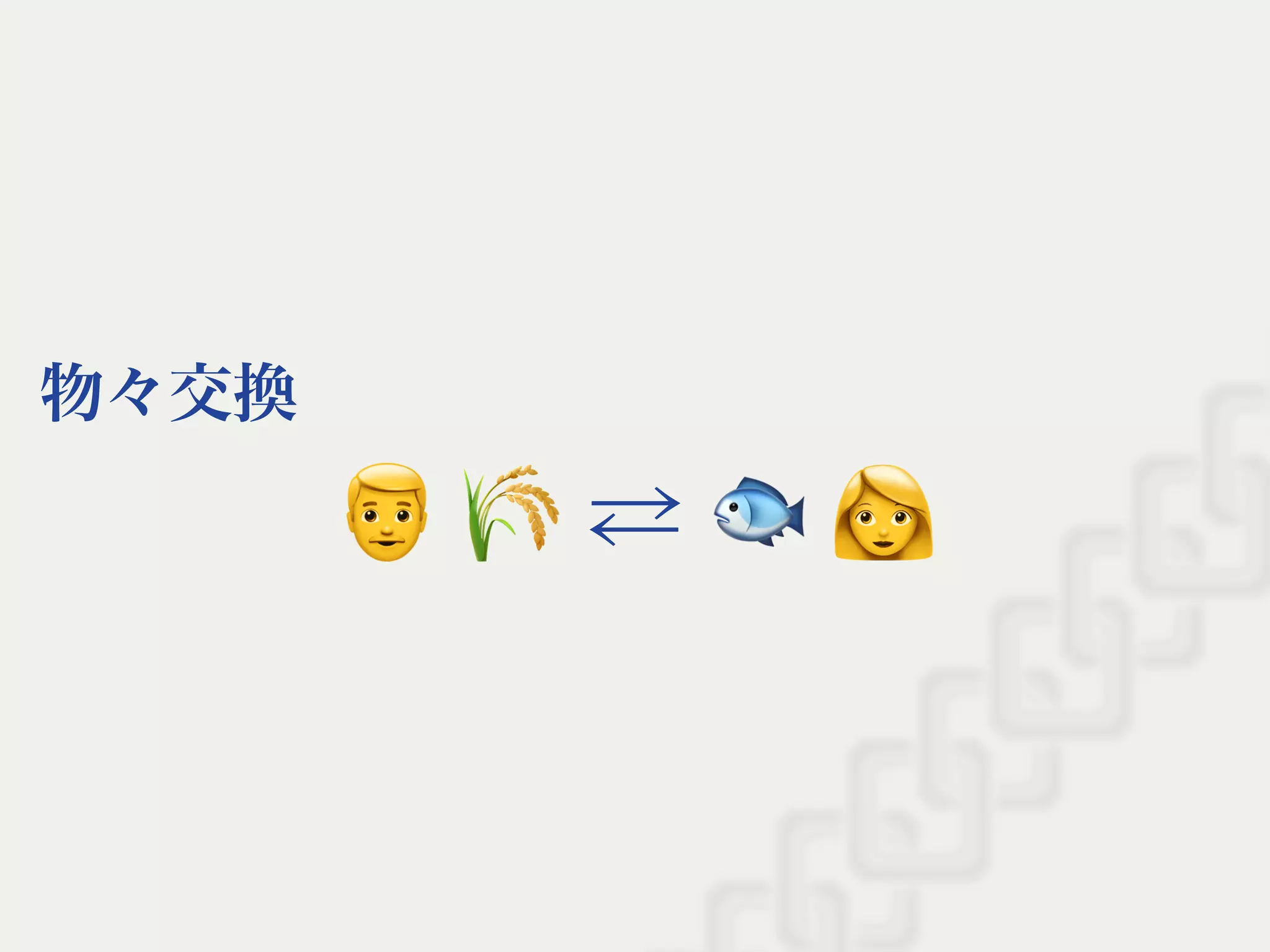 物々交換
⇄
 