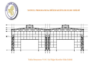 XSTEEL PROGRAMI ile DİĞER KESİTLER ELDE EDİLDİ 
Tekla Structures V14.1 ile Diğer Kesitler Elde Edildi 
 