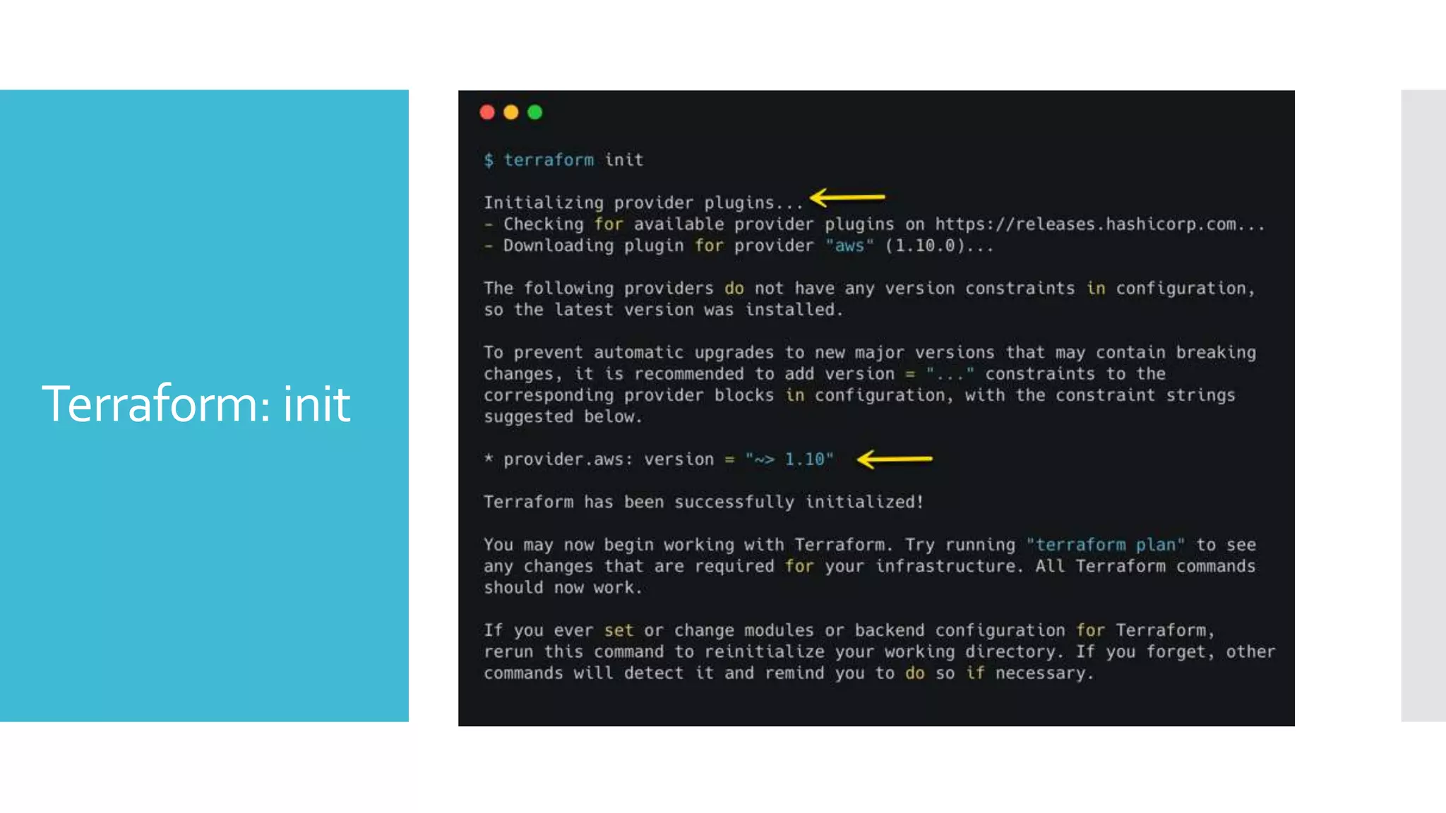 Terraform: init
 