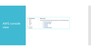 AWS console
view
 