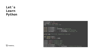 Let’s
Learn
Python
 