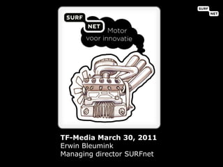 TF-Media March 30, 2011 Erwin Bleumink Managing director SURFnet 