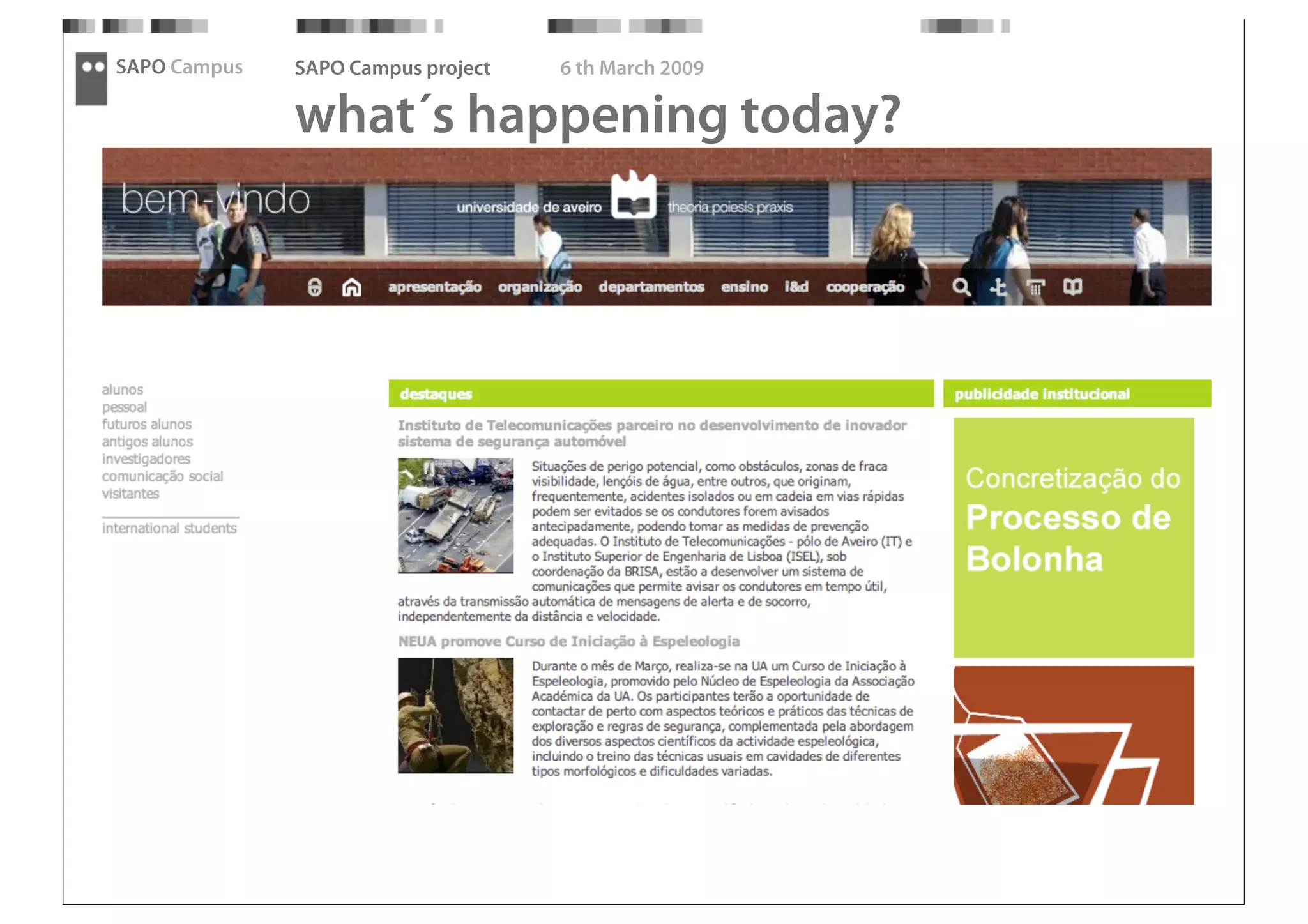 SAPO Campus - Thought Fest 09 presentation